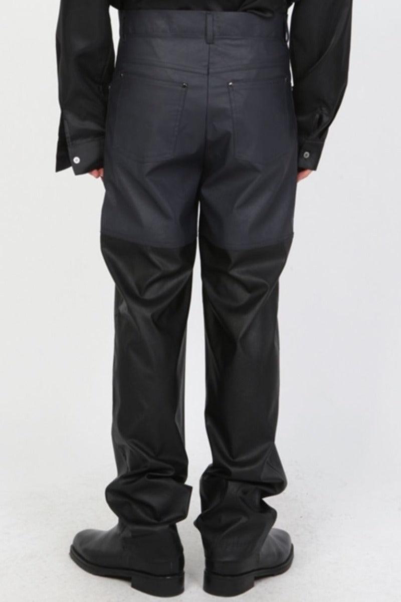 CZ Leather Two Tone Trousers