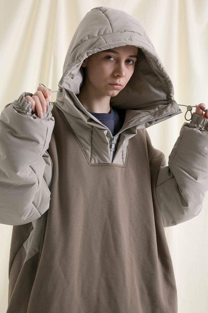 Center of Rotation Retro Stitched Hooded Jacket