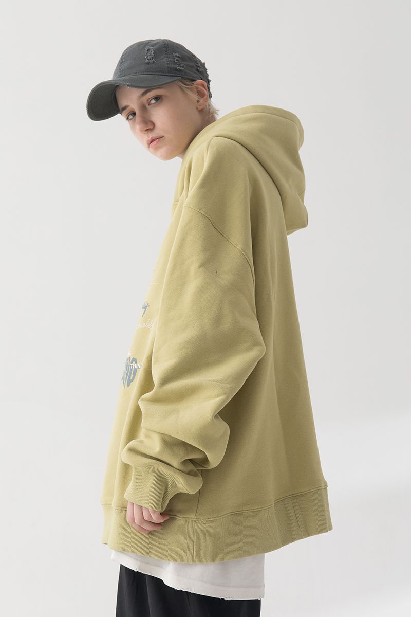 THINGY Graffiti Washed Lemon Hoodie
