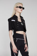 STEEPC Embroidered Cropped Top