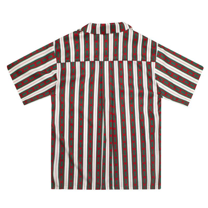 Empty Reference Chains Striped Cuban Shirt