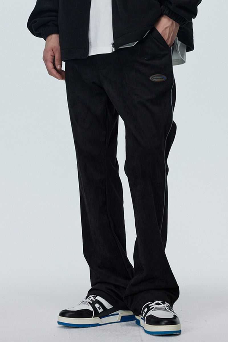 OO Suede Flared Logo Trousers