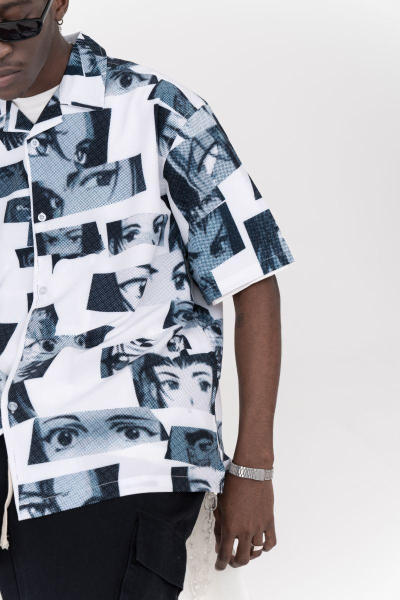 CZ Anime Eyes Cuban Shirt