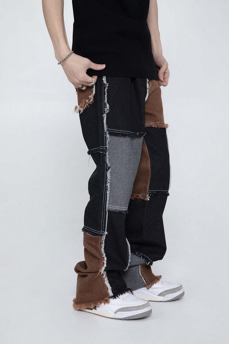 CZ Patchwork Loose Jeans