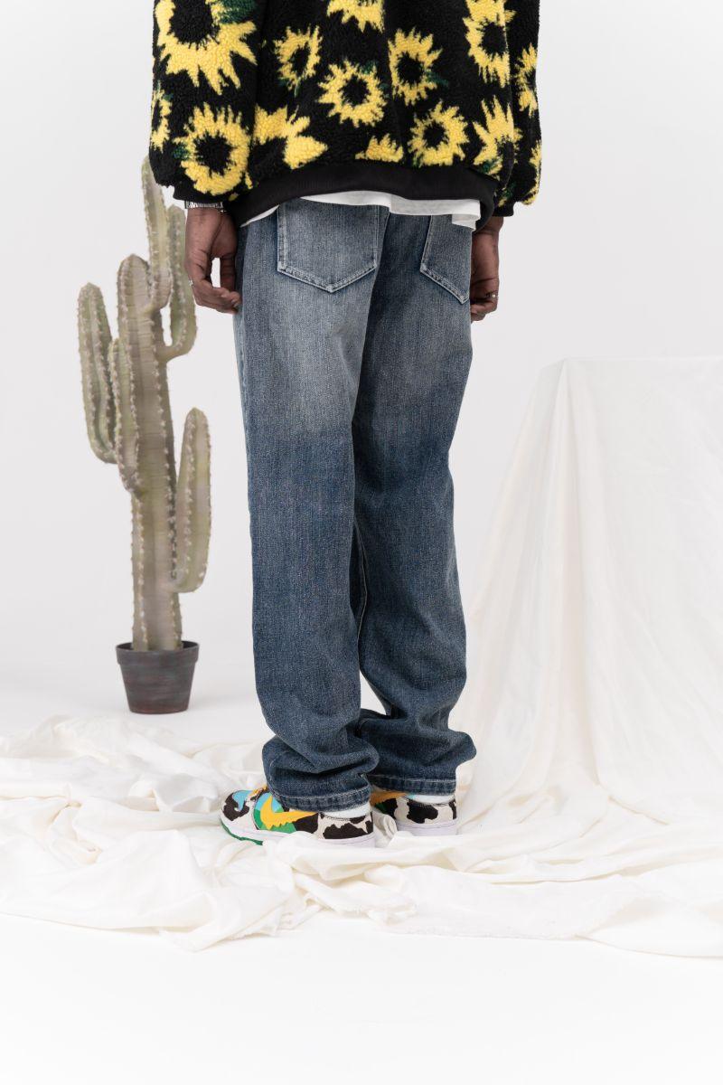 CZ Melting Smiley Printed Jeans