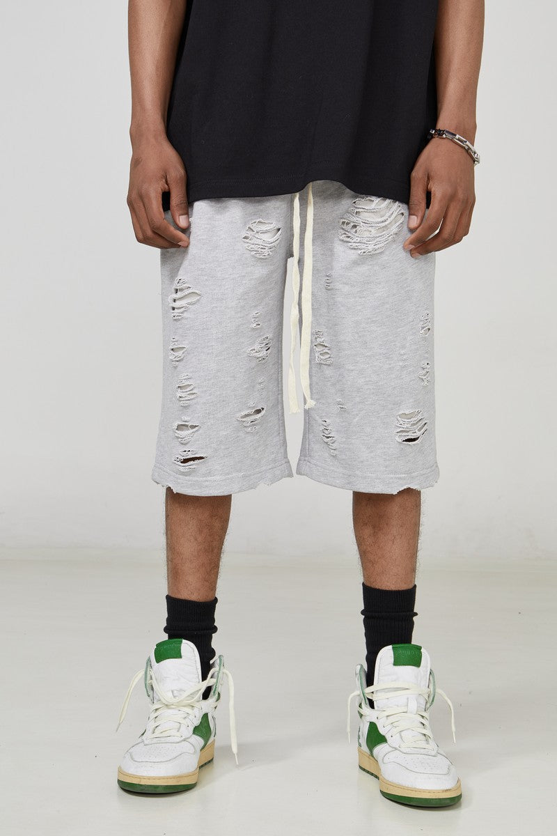 STEEPC Distressed Loose Shorts