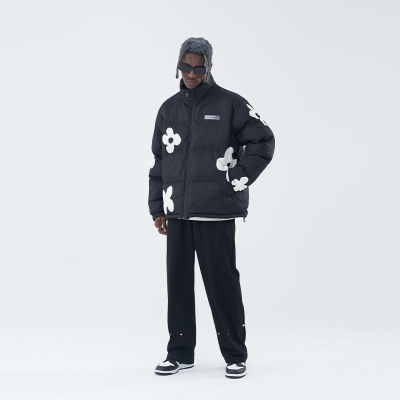 H/C Handpainted Flowers Down Jacket - UK Only