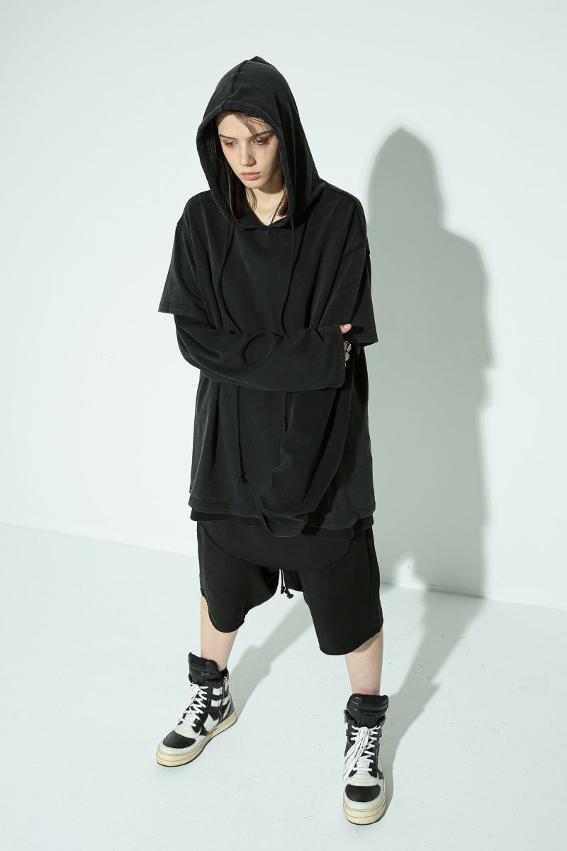 Unknown World Layered Washed Hoodie
