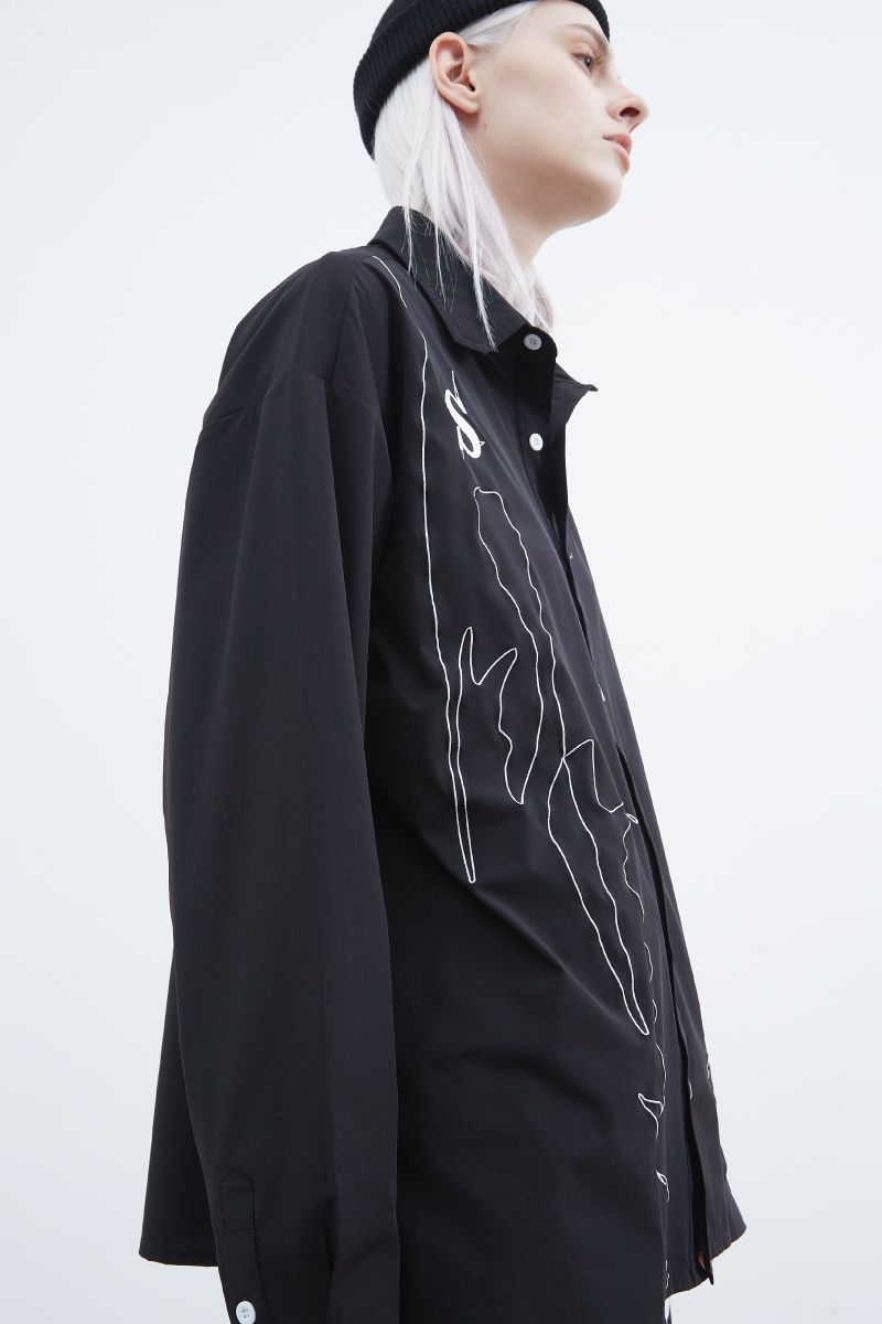 STEEPC Embroidered Lines L/S Shirt