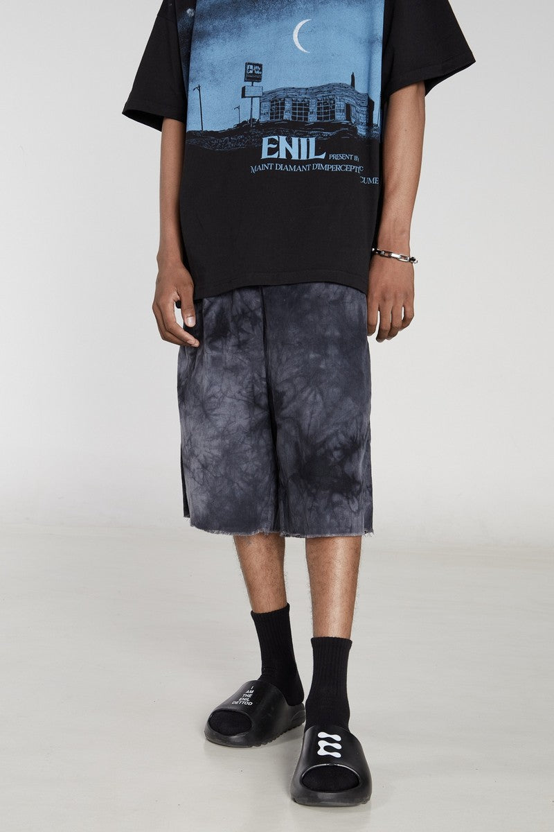 STEEPC Tie Dyed Washed Corduroy Shorts
