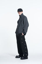 BNP Metal Rings Breasted Straight Pants - UK Only