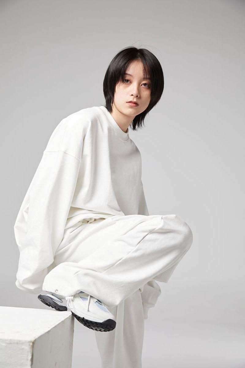 CZ White Loose Sweater