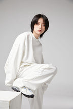 CZ White Loose Sweater