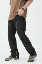 CZ Zipper Straight Jeans