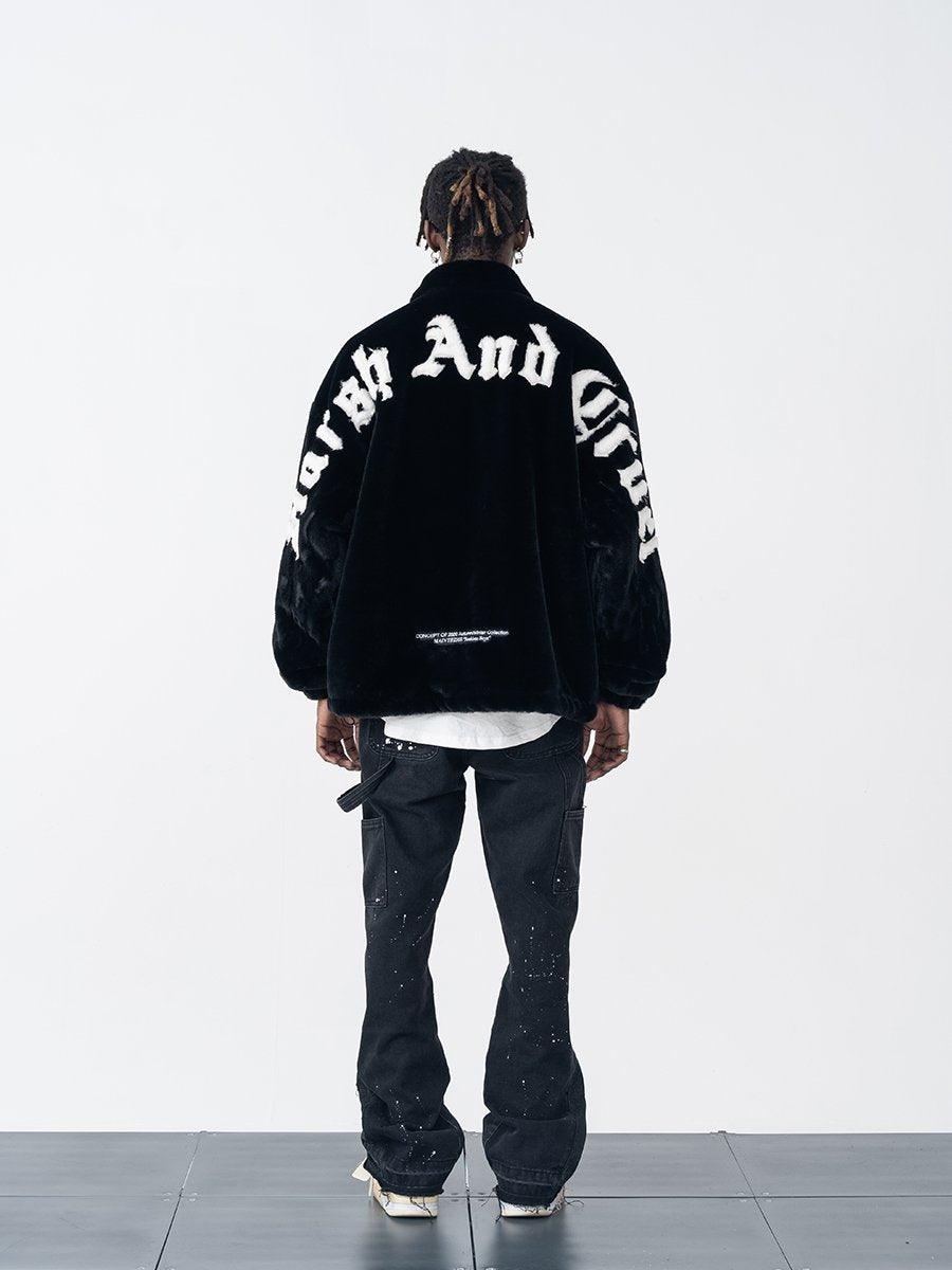 H/C Embroidered Logo Faux Fur Jacket - UK Only