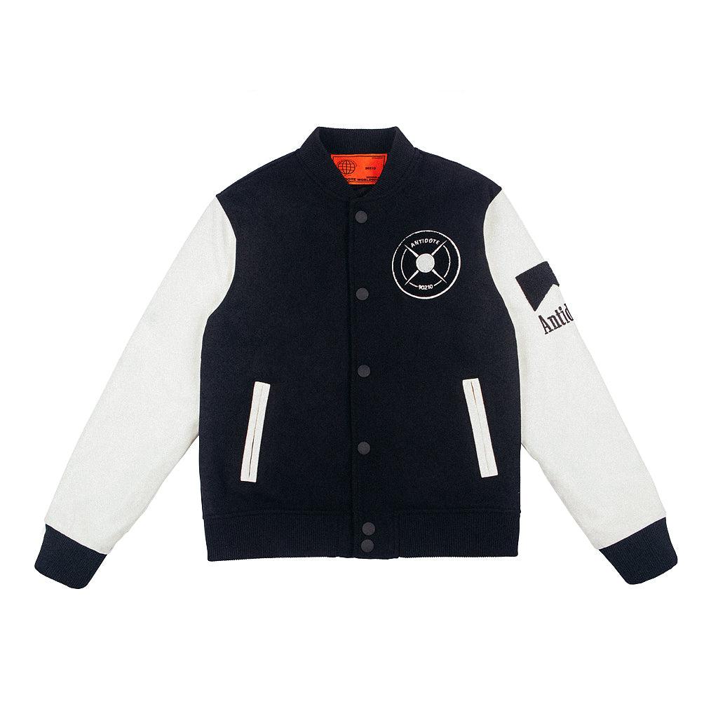 Antidote Embroidered Logo Woolen Varsity Jacket