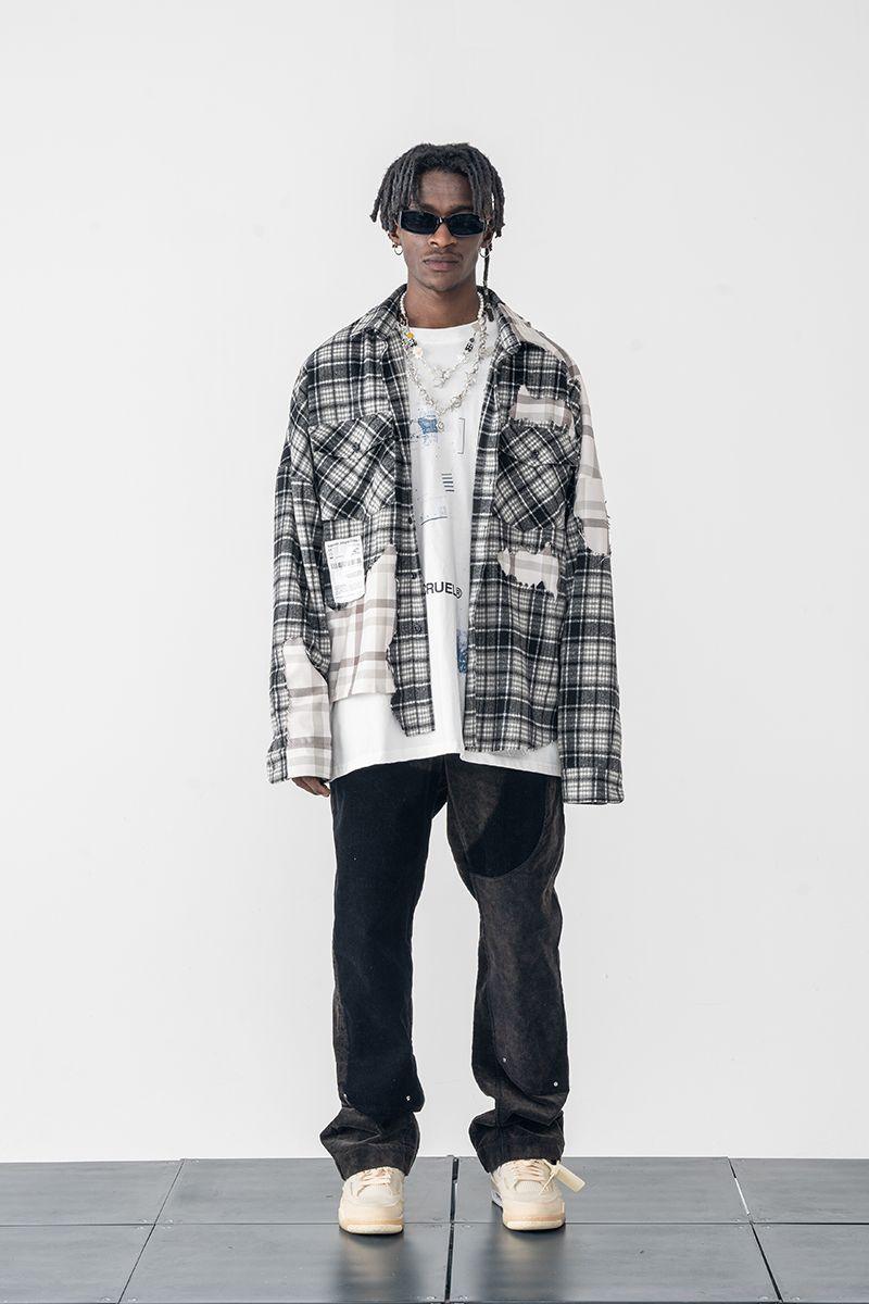 H/C Deconstructed Plaid Flannel Shirt - UK Only