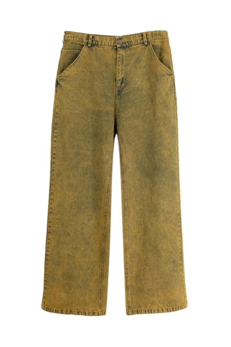 CZ Washed Yellow Jeans