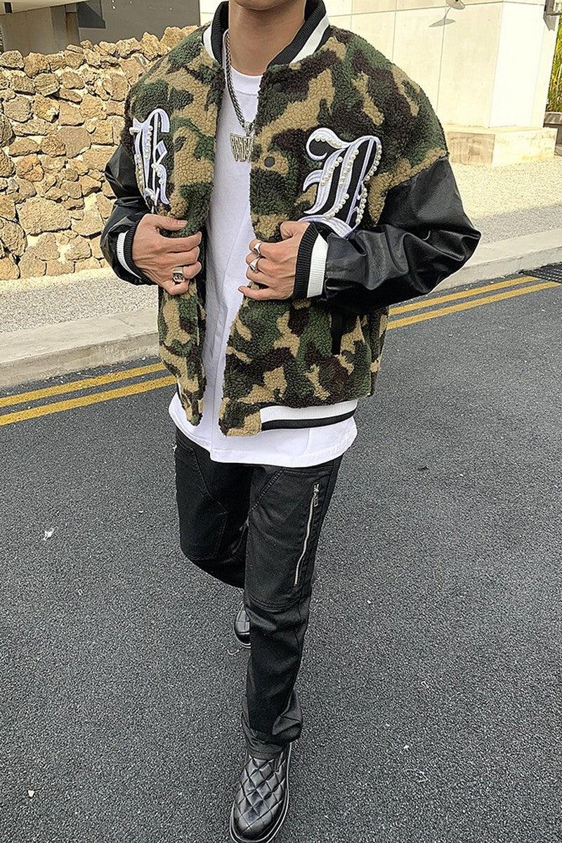 CZ Camo Sherpa Varsity Jacket