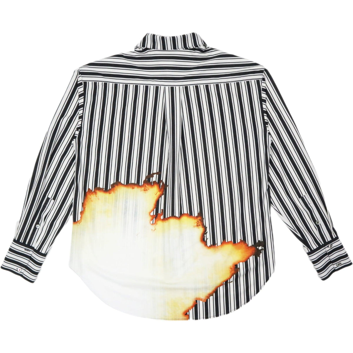 Empty Reference Burning Striped L/S Shirt