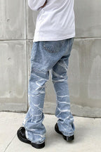 CZ Tie Dyed Flared Jeans