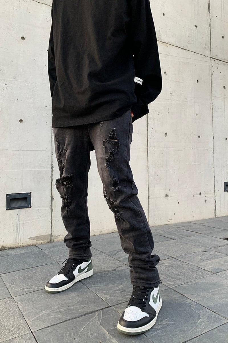 CZ Distressed Slim Fit Jeans