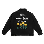 Empty Reference Smiley Print Fleece Jacket