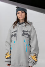Error Code Tearing Angel Foam Print Hoodie