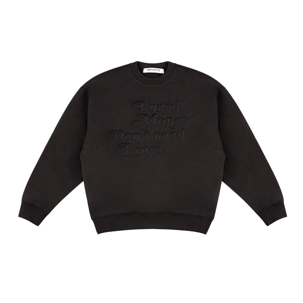 Antidote Need Money Embroidered Sweater