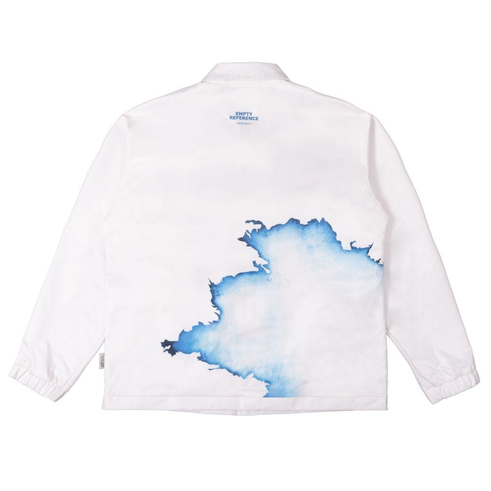Empty Reference White Flame Printed Coach Jacket