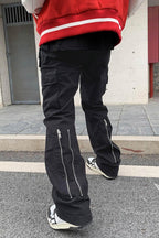 CZ Zipper Multi Pocket Flared Trousers