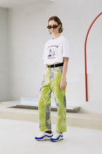 Mix7 Green Tie Dyed Trousers - UK Only