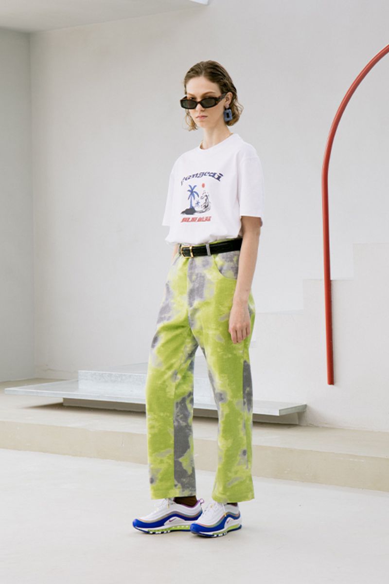Mix7 Green Tie Dyed Trousers - UK Only