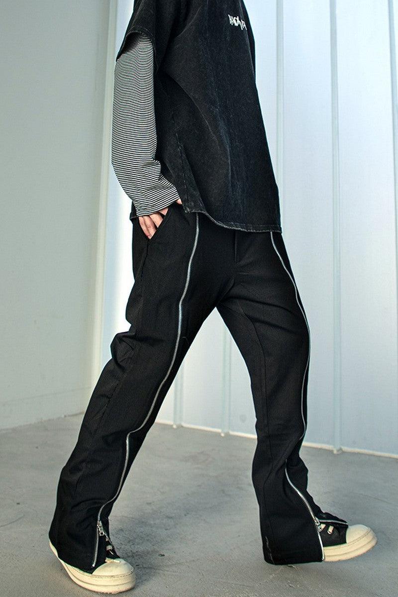 CZ Zipper Straight Flared Trousers