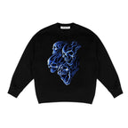 Antidote Blue Flame Skull Sweater - UK Only