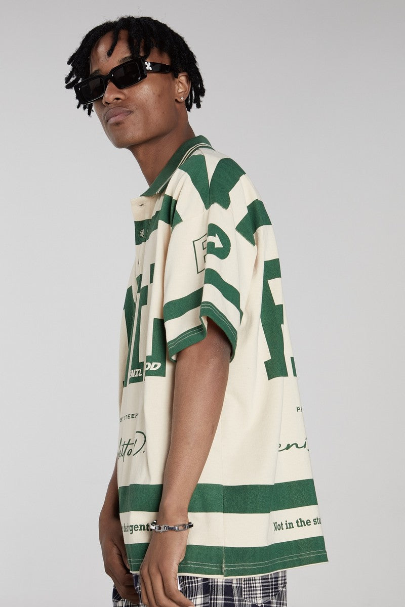 STEEPC Retro Striped Logo Polo