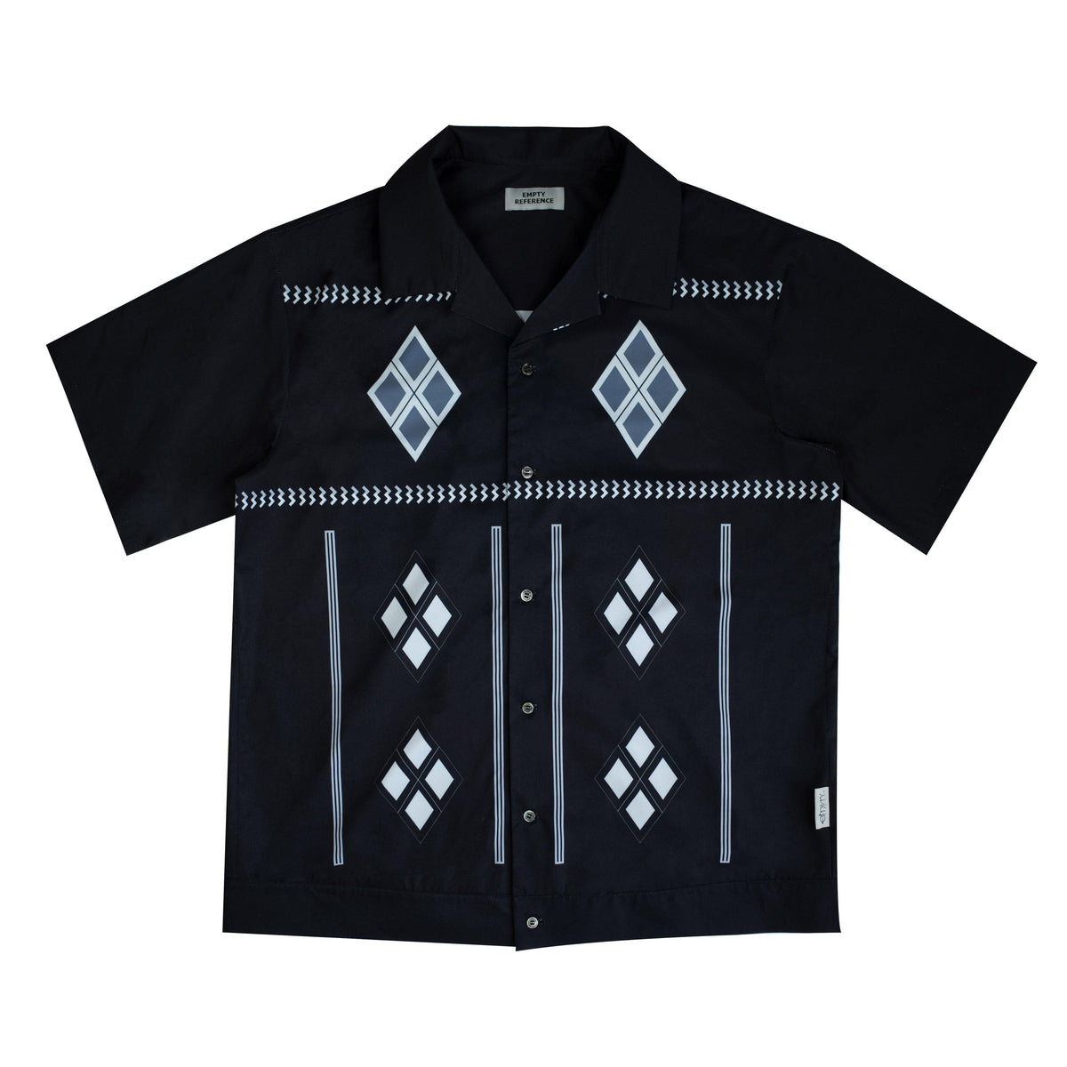 Empty Reference Black Diamond Cuban Shirt