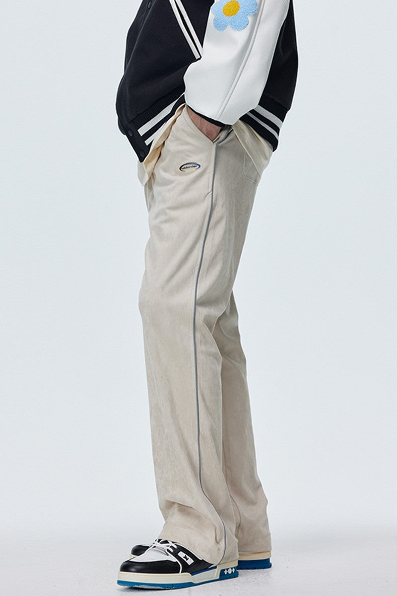 OO Suede Flared Logo Trousers