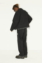 Empty Reference Washed Ripped Suit Jacket