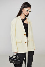 STEEPC Light Yellow Basic Suit Jacket