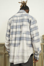Empty Reference Faded Checkered Long Sleeve Shirt