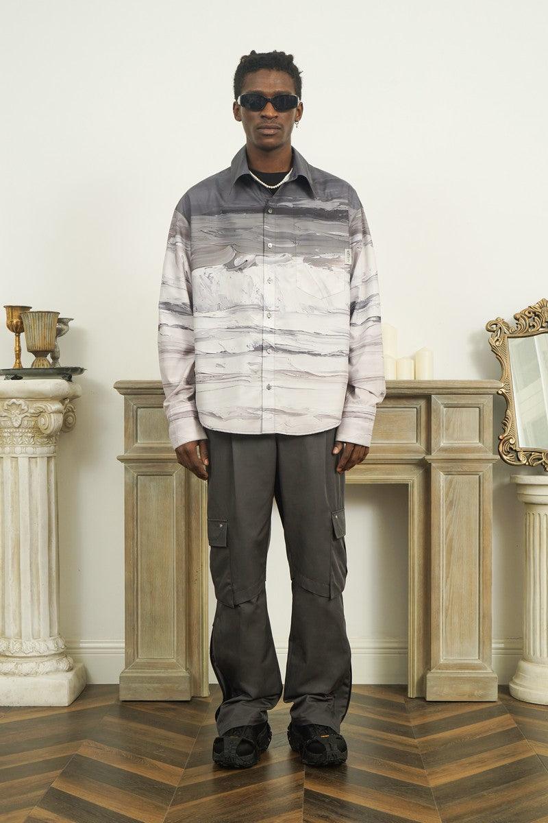 Empty Reference Beach Oil Painting Long Sleeve Shirt