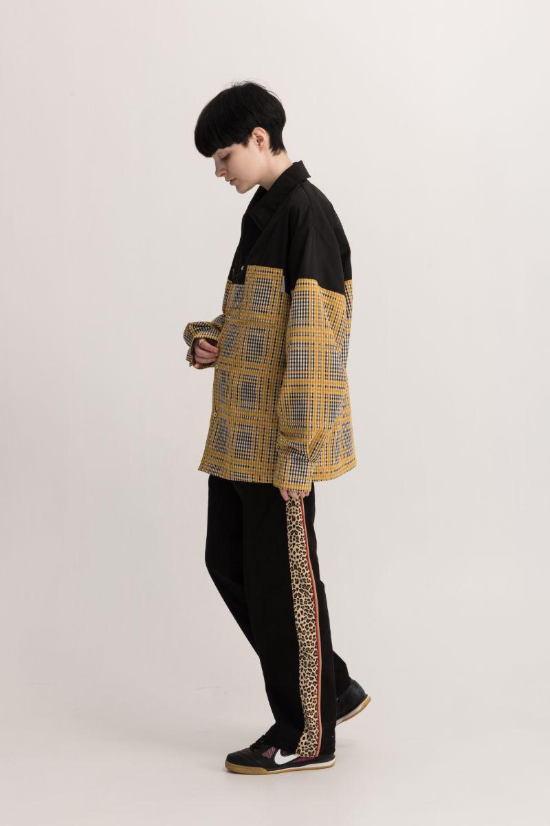 Empty Reference Leopard Pattern Straight Trousers