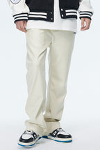 OO PU Leather Flared Trousers