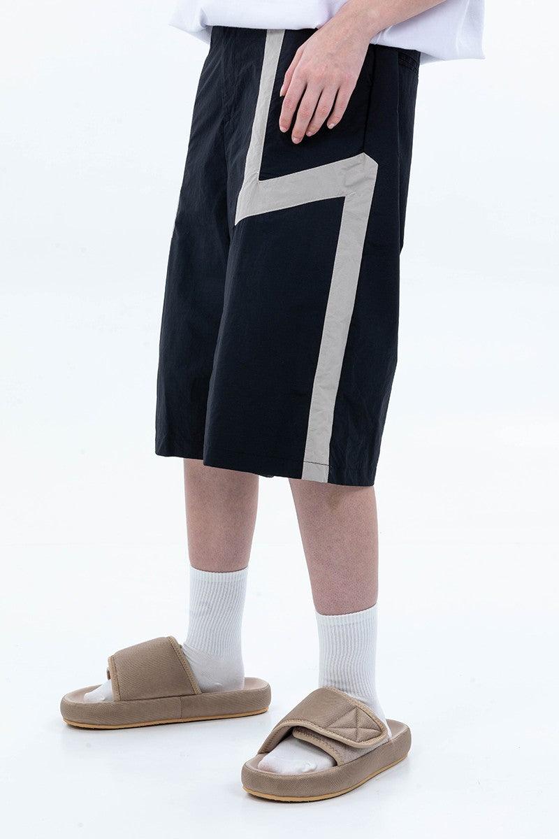 Center of Rotation Retro Stitched Casual Shorts