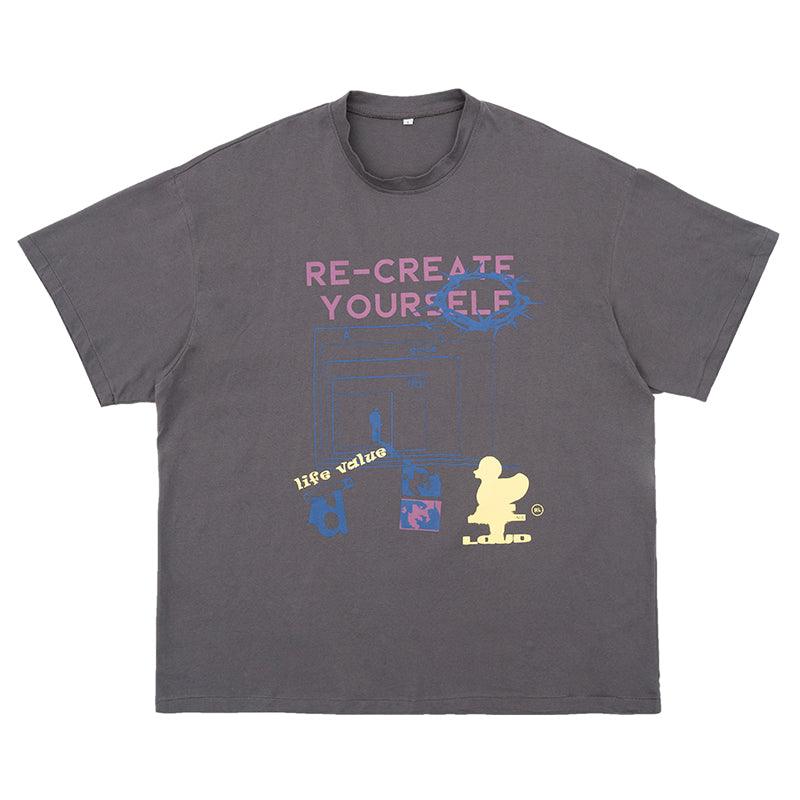 Center of Rotation Thorns Print Retro Tee