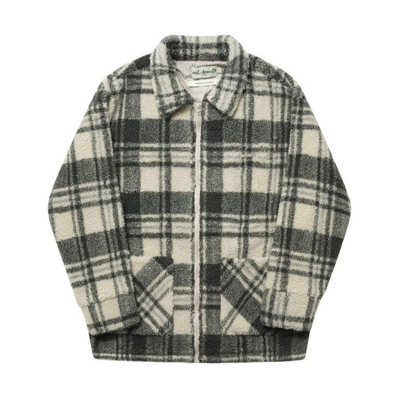 STEEPC Plaid Sherpa Jacket