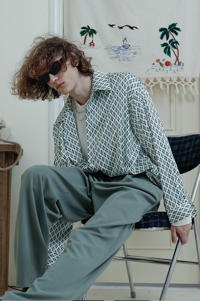 Mix7 Bamboo Leaf Green L/S Shirt