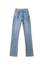 CZ Tight Flared Slit Jeans