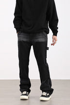 CZ Stitched Loose Straight Jeans
